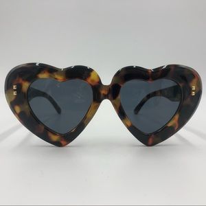 Tortoiseshell Heart Shaped Sunglasses